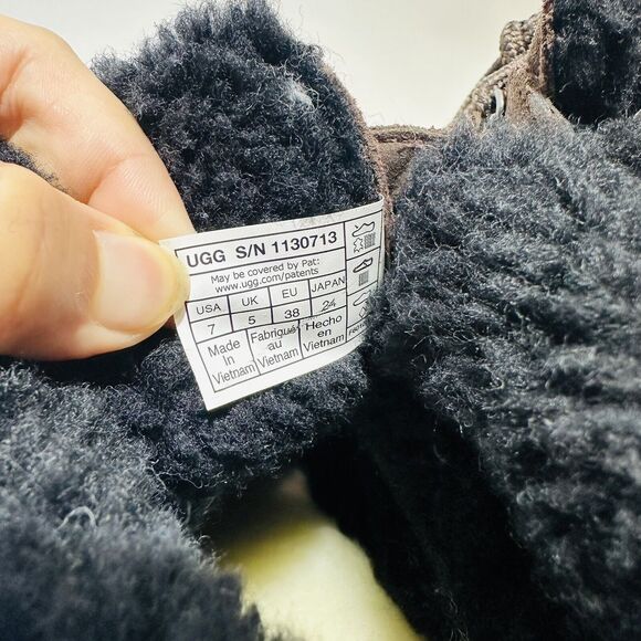 UGG Women's Romely Boots Size 7 Heritage Lace-Up Brown Burnt Cedar Suede NIB - Picture 10 of 13